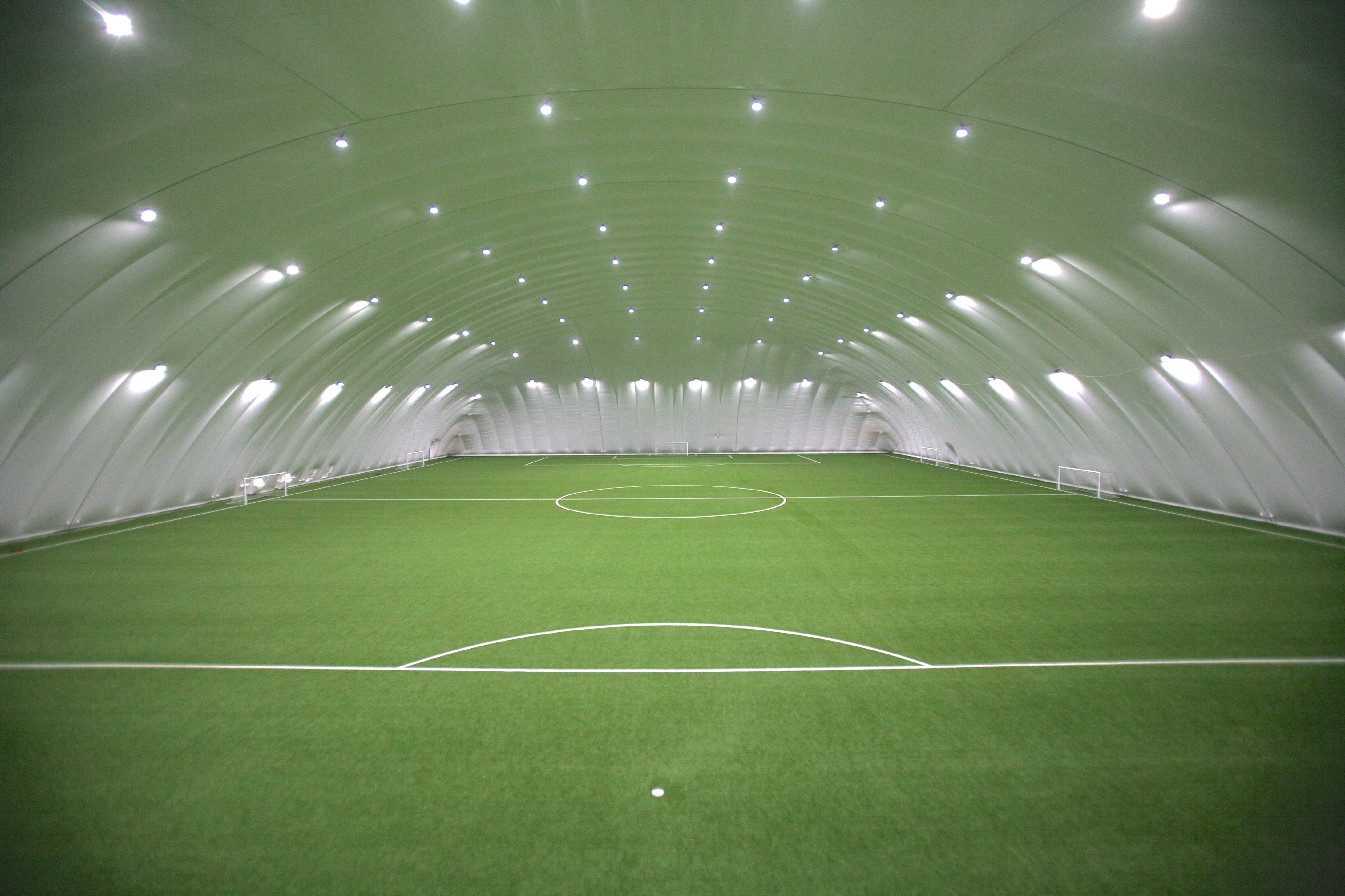 Premium air dome exterior at dusk